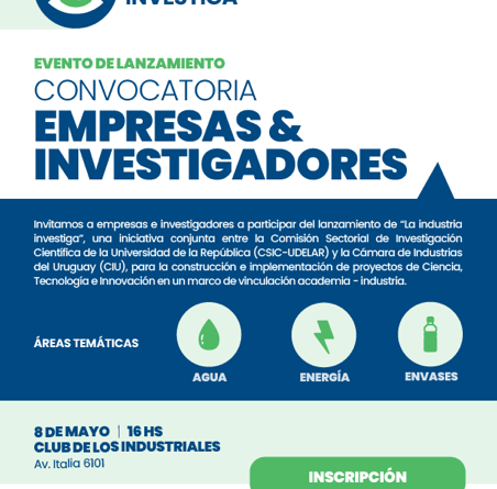 La Udelar lanzará el programa «La Industria Investiga»